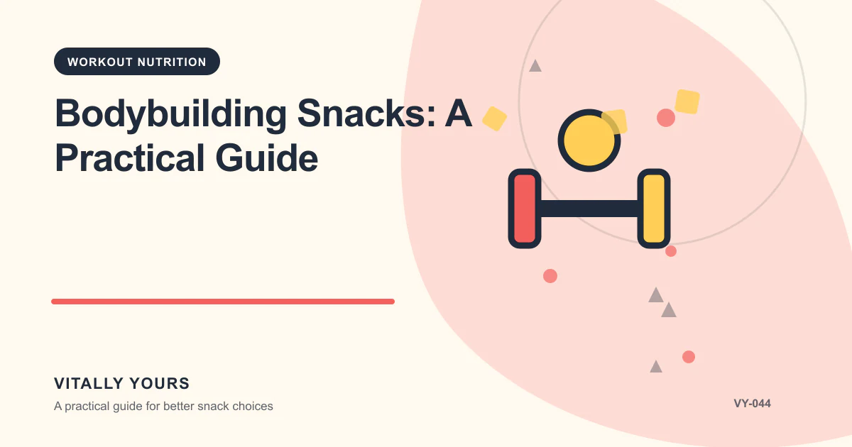 Editorial illustration for Bodybuilding Snacks: A Practical Guide, focused on purpose, serving context, label evidence, and realistic use