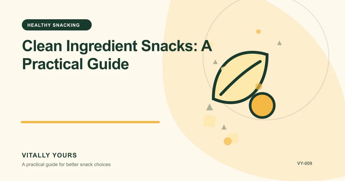 Editorial illustration for Clean Ingredient Snacks: A Practical Guide, focused on the exact regulated wording, serving basis, ingredient order, and omitted context