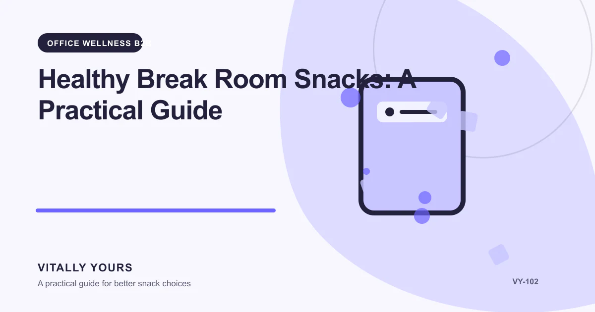 Editorial illustration for Healthy Break Room Snacks: A Practical Guide, focused on user demand, slot-level performance, access, service reliability, and dietary variety