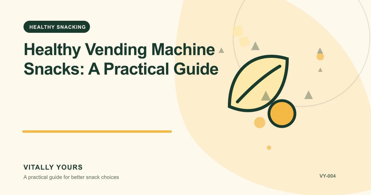 Editorial illustration for Healthy Vending Machine Snacks: A Practical Guide, focused on user demand, slot-level performance, access, service reliability, and dietary variety