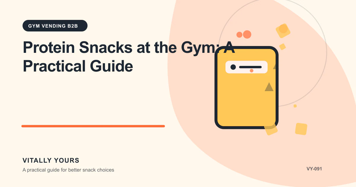 Editorial illustration for Protein Snacks at the Gym: A Practical Guide, focused on protein contribution, protein source, and the rest of the serving